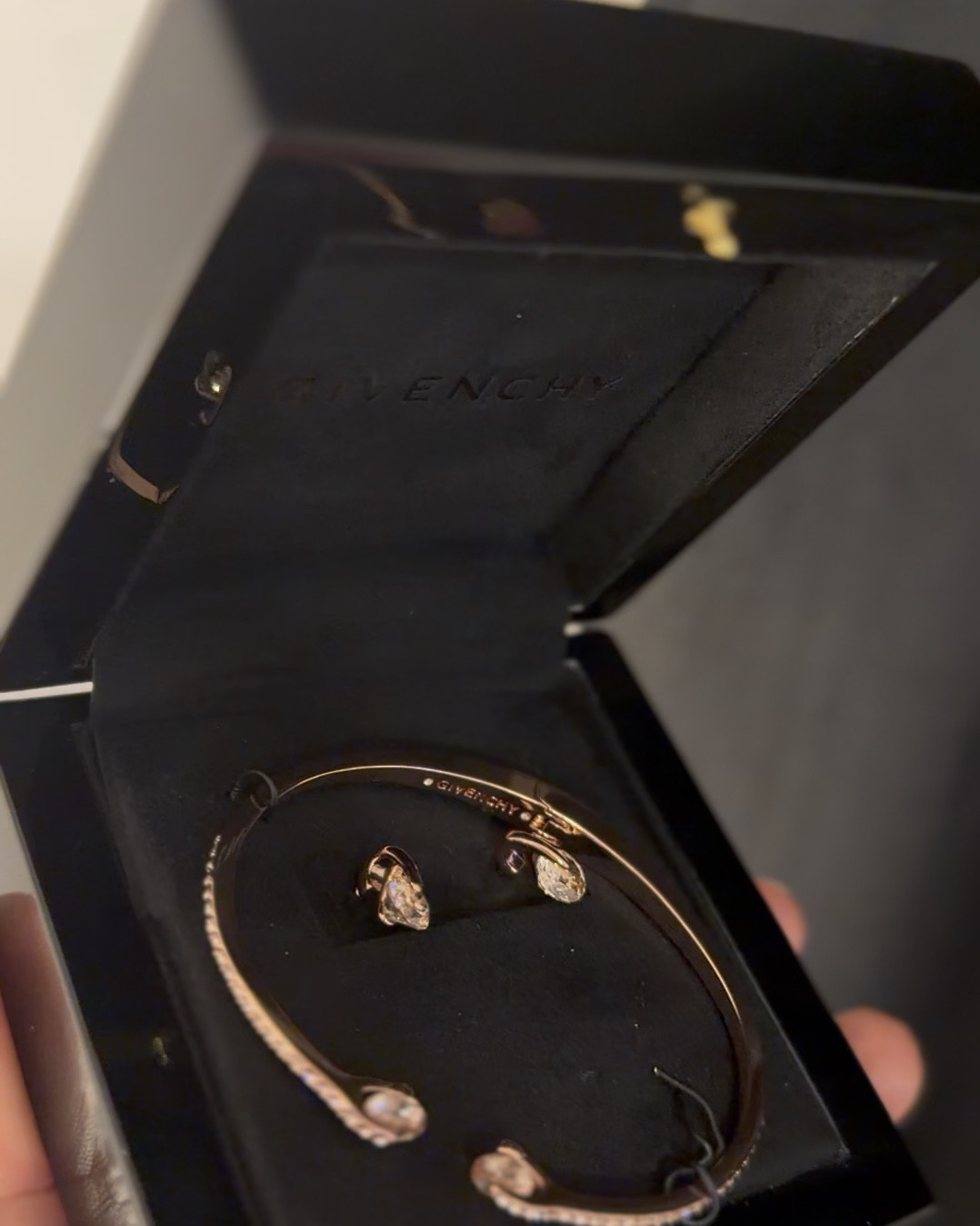 Givenchy for under $100?!?! Yes!! This Givenchy bangle/earring set from Macy’s makes a great gift! It also comes in the luxe designer packaging 🖤
#givenchy #designerjewelry 

#LTKFindsUnder100 #LTKGiftGuide