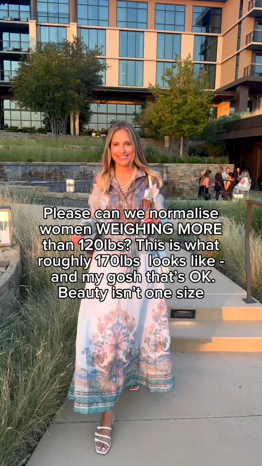 In the 70’s we grew up with a Barbie in hand trying to force our bodies to shift into some unrealistic size of woman. It took a long time for use to put our size out there on this platform.  We still get a lot of unkind comments about it, but are so happy we did. 

120lbs is what Barbie was and that number sticks in so many of our minds. We need to weigh that or less, but that’s just not true. Everybody is different. We show our weight to normalize weight and show that you don’t only have to weigh 120lbs to look beautiful. 

For the outfits comment TWINS for a link to shop. 

#Bodypositivity #over40 