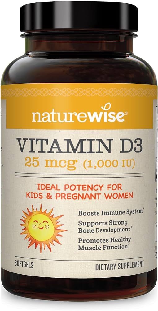 NatureWise Vitamin D3 1000iu (25 mcg) Healthy Muscle Function, and Immune Support, Non-GMO, Glute... | Amazon (US)