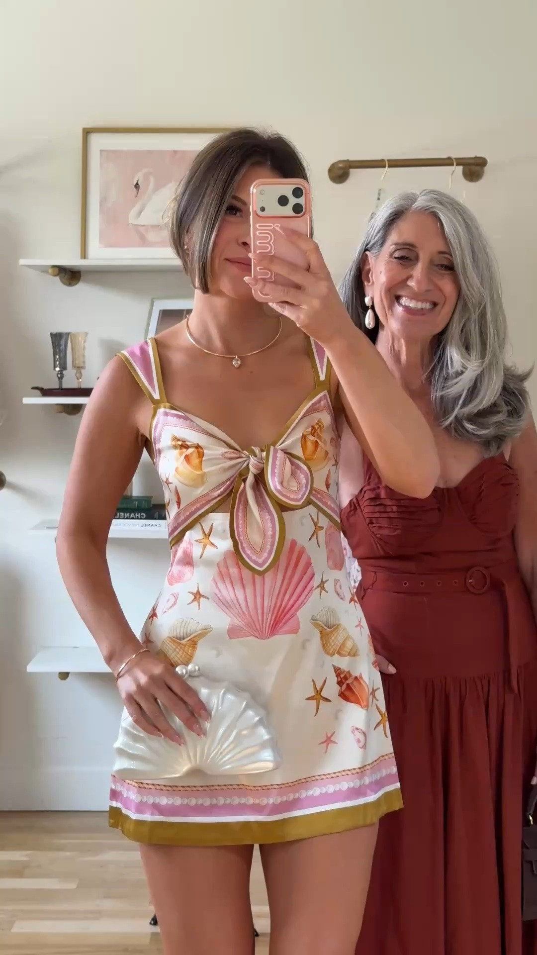 white mini with a pink seashell print and tie-front detail, rust maxi with a pleated bodice and halter neck. mom and me fall wedding guest dresses ✨

I’m 5’4” and wearing my usual size small/2 

mom is 5’4 and wearing a medium/6 

astr: emerson15

fall wedding guest dresses, wedding guest dresses, cocktail dresses, semi-formal dresses, black tie wedding guest dresses, destination wedding guest dresses, garden party dresses, wedding guest outfit ideas, mom & me outfits, mom & me dresses, matching outfits, mother daughter outfits, family photo outfits, wedding guest dresses, mother of the bride, mother of the groom, wedding guest outfit ideas

#LTKWedding #LTKSeasonal #LTKootd