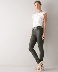 High-Rise Coated Skinny Jeans | White House Black Market