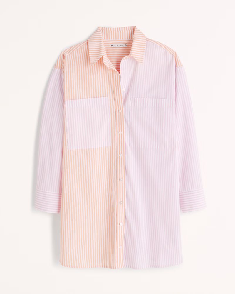 Relaxed Poplin Shirt Dress | Abercrombie & Fitch (US)