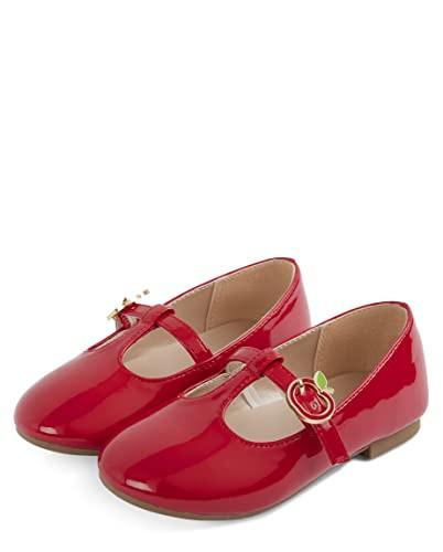 Gymboree Womens and Toddler Dressy Ballet Mary Jane Flat, Apple Royal Red, 13 Big Kid US | Amazon (US)