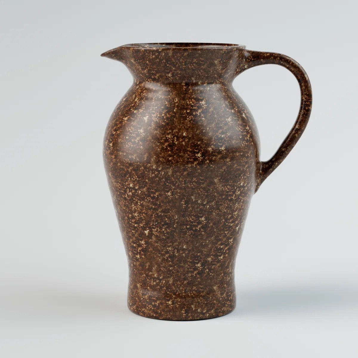 Vintage Ceramic Table Vase, Dark Brown Speckled Vase as Farmhouse Room Decor | Wayfair North America