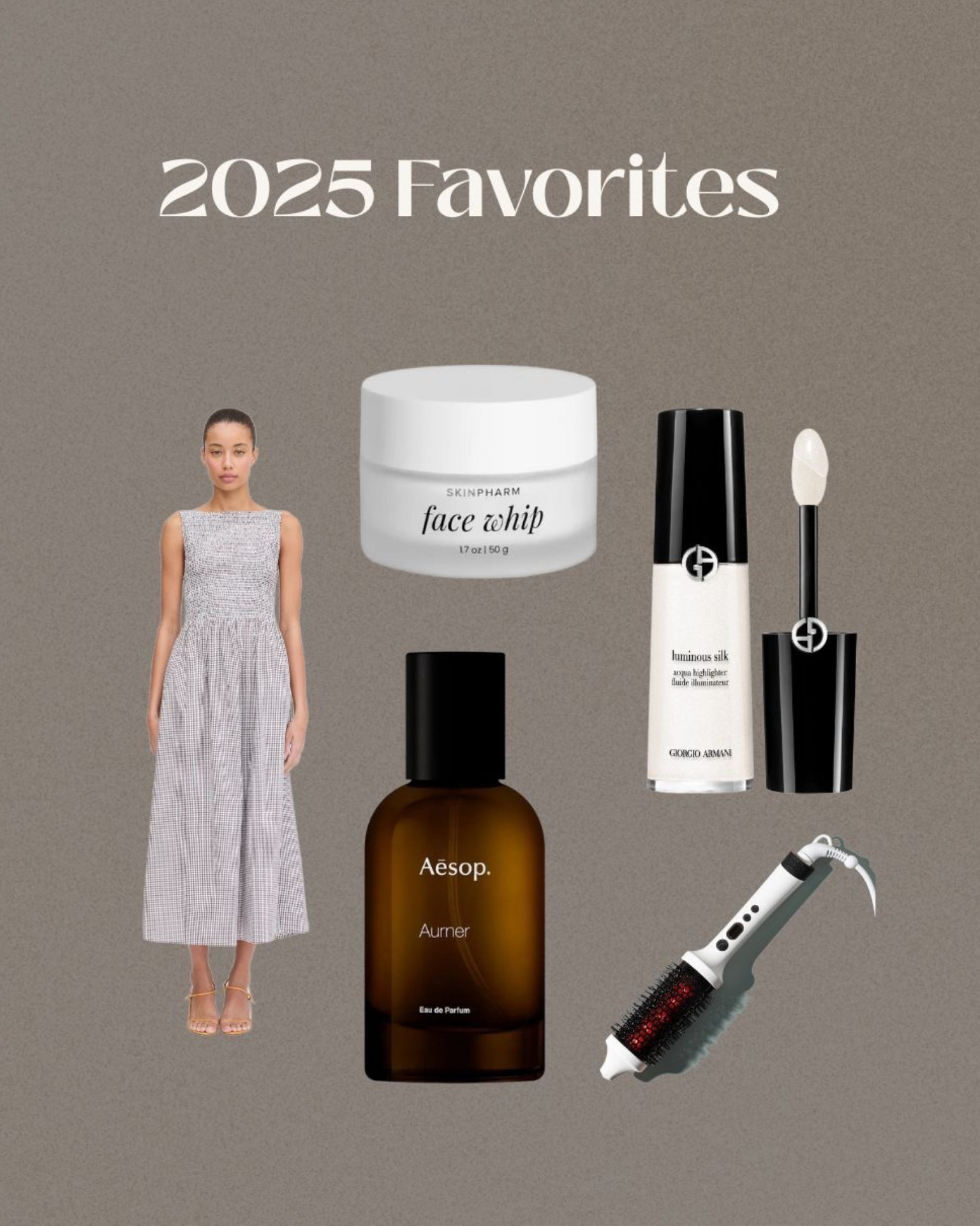 Hill house dress - Cosima (small) 
Skin Pharm Face Whip
Aesop Aurner
Blondie Boost blowout tool 
Armani highlighter - halo

#LTKBeauty #LTKWorkwear #LTKFindsUnder100