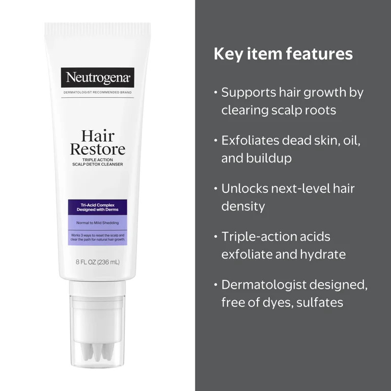 Neutrogena Hair Restore Detox Cleanser, 8 fl oz | Walmart (US)