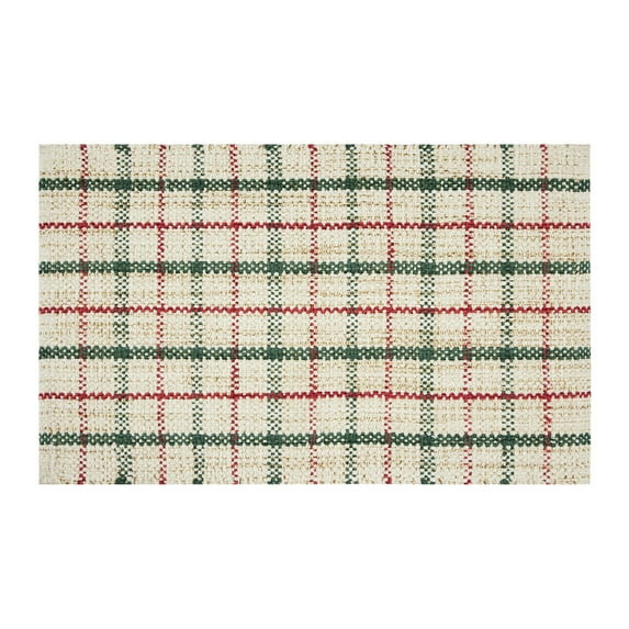 Holiday Time Multi-color Plaid 20" x 34" Accent Rug - Walmart.com | Walmart (US)