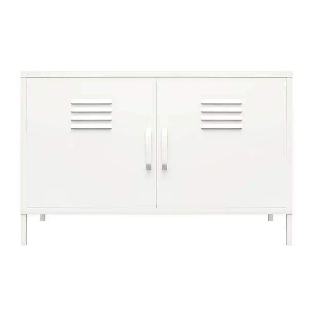 RealRooms Shadwick Accent 2 Door Storage Locker, Metal, White - Walmart.com | Walmart (US)