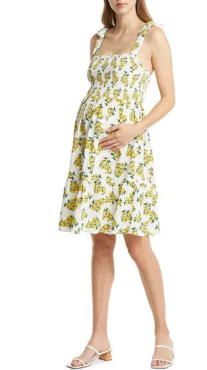 Shoulder Tie Maternity Sundress | Nordstrom
