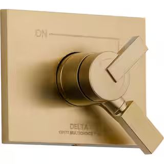 Delta Vero Monitor 17 Series 1-Handle Volume and Temperature Control Valve Trim Kit in Champagne ... | The Home Depot
