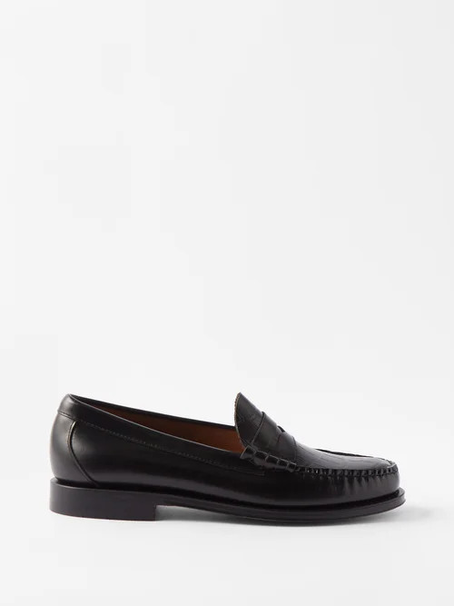 G.h. Bass & Co. - Weejuns Heritage Larson Leather Loafers - Mens - Black | Matches (US)