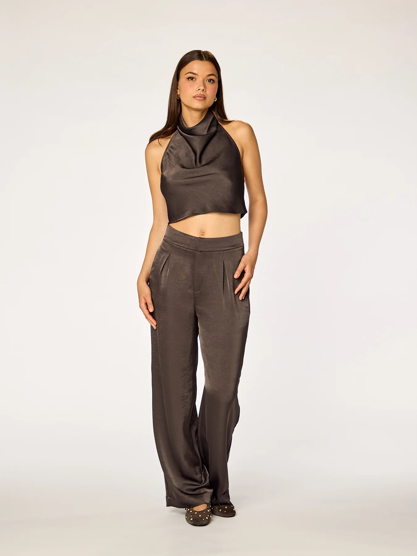 IVY - Suit Pants • Dark Oak | Ninety-9