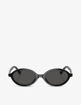 MU 04ZS oval-frame acetate sunglasses | Selfridges