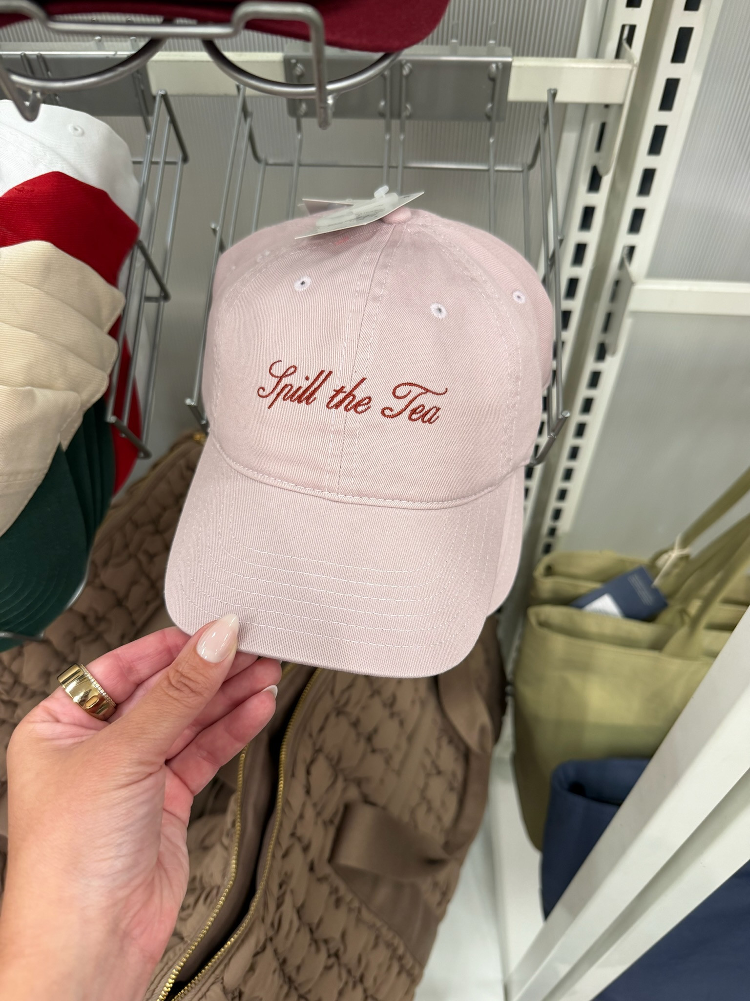 The cutest pink baseball hat for casual summer outfits - love the embroidered “Spill the Tea” detail for coffee runs, errands and everyday looks.
wedding guest dress summer, summer outfits over 40, summer dresses, country concert outfits, vacation outfits beach, date night outfits, teacher outfits, plus size fashion, work outfits, business casual workwear 

 #LTKgrwm #LTKootd #LTKSeasonal