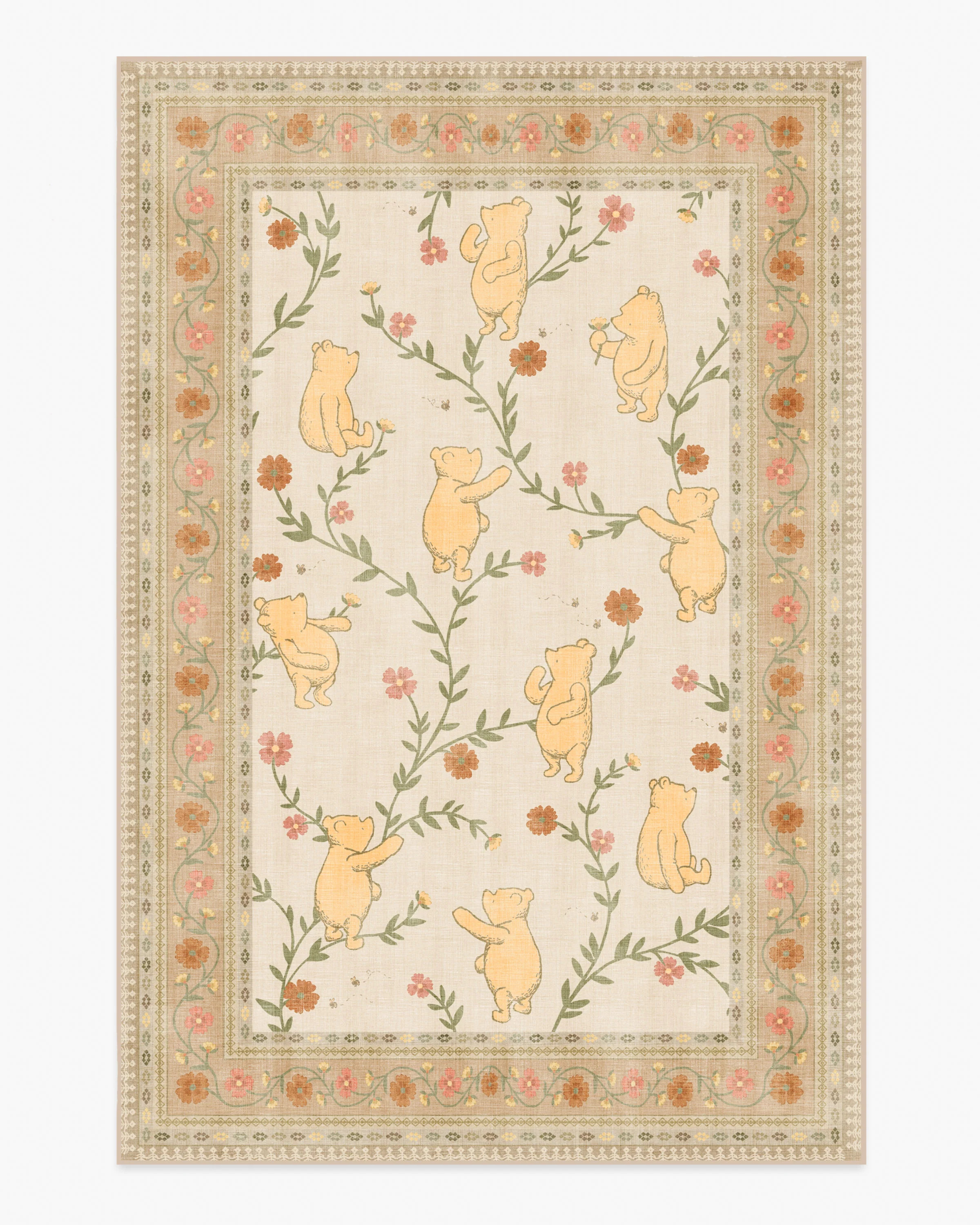 Pooh's Meadow Cream Multicolor Rug | Ruggable
