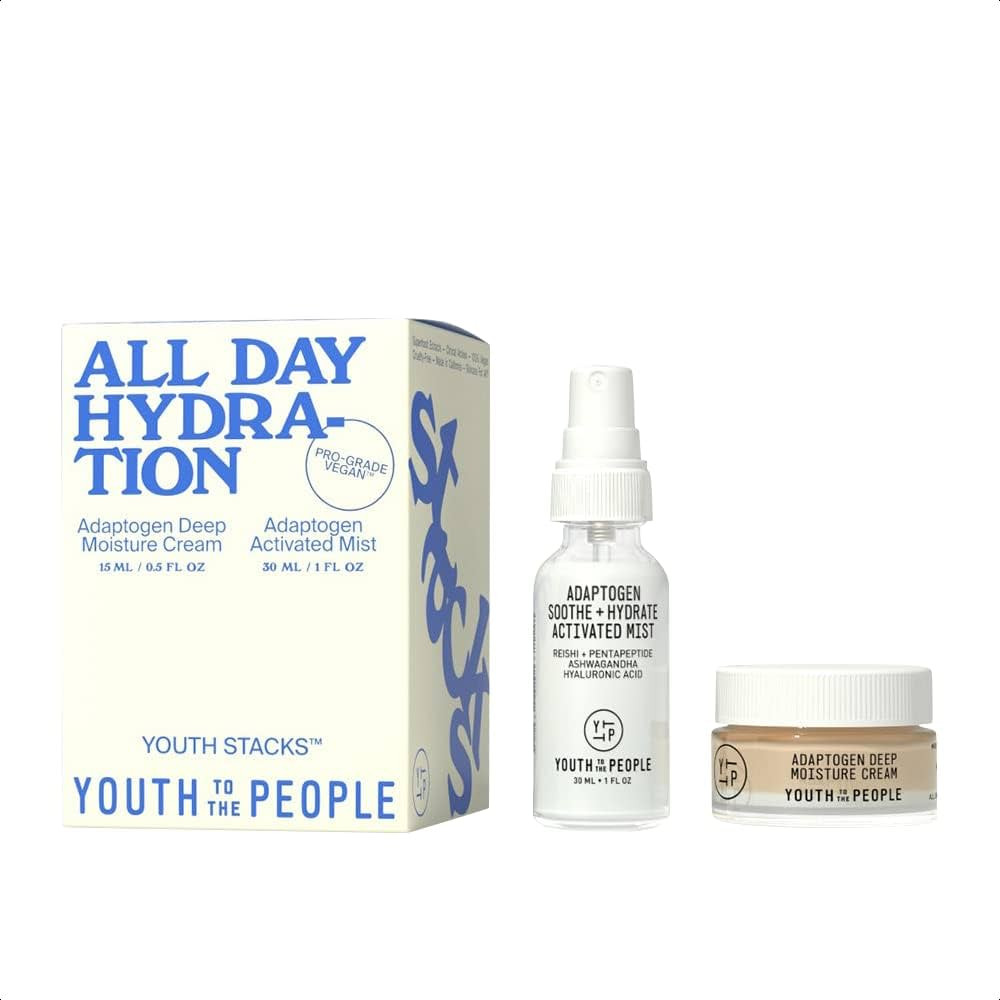 Youth To The People Youth Stacks All Day Hydration - Adaptogen Deep Moisture Cream (15mL) + Activ... | Amazon (US)