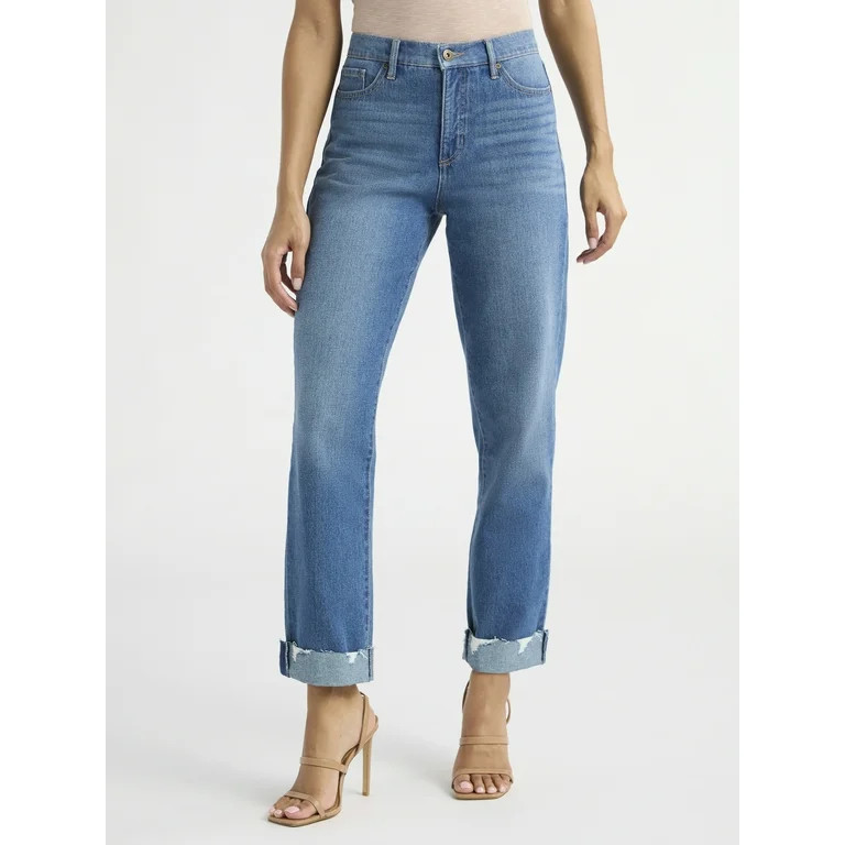 Sofia Jeans Women's Beatrix Relaxed Boyfriend Mid Rise Jeans, Sizes 0-20 | Walmart (US)