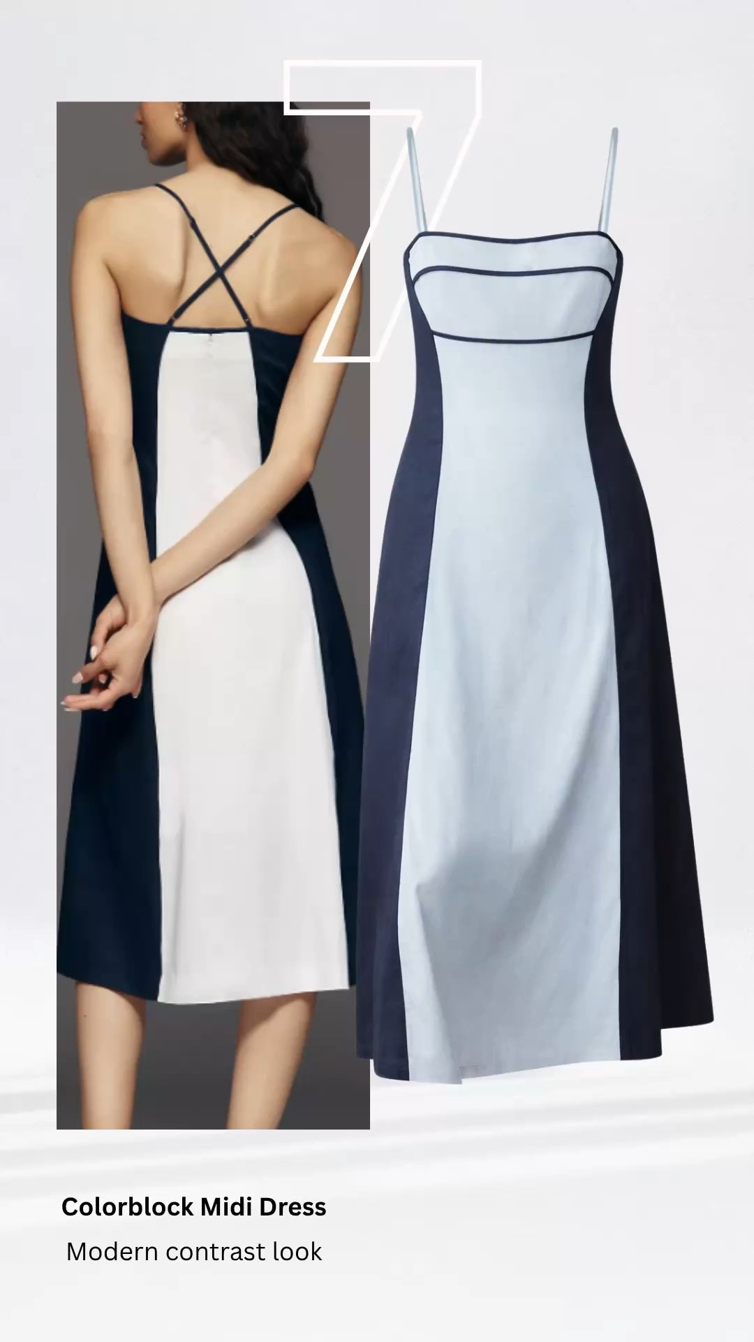 Chic colorblock midi dress for a modern summer look.

#LTKootd #LTKOver40
