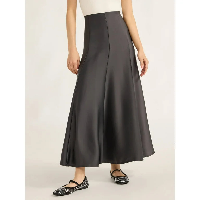 Scoop Women’s & Women's Plus Satin Maxi Skirt, Sizes XS-4X - Walmart.com | Walmart (US)