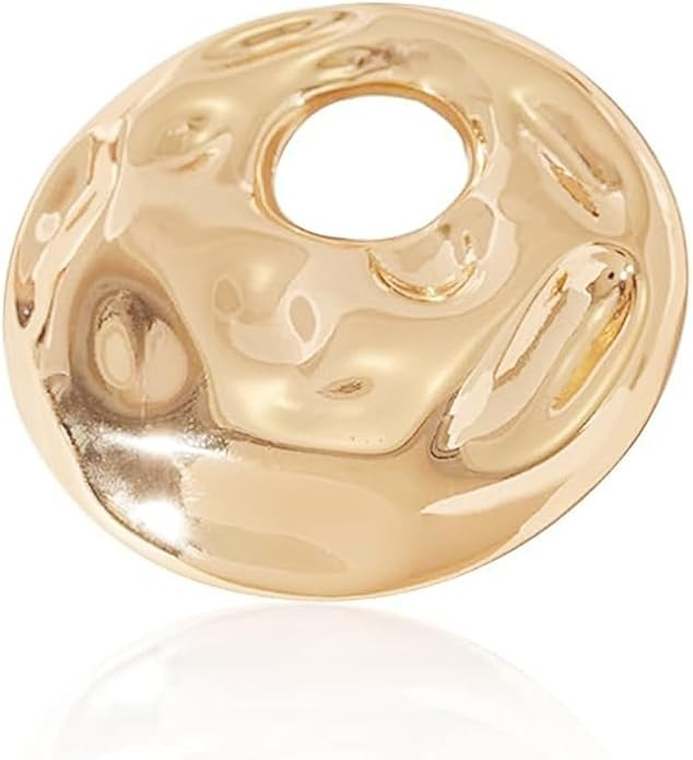 Vintage Geometric Brooch for Women Men Gold Silver Plated Irregular Hollowed-Out Round Disc Lapel... | Amazon (US)
