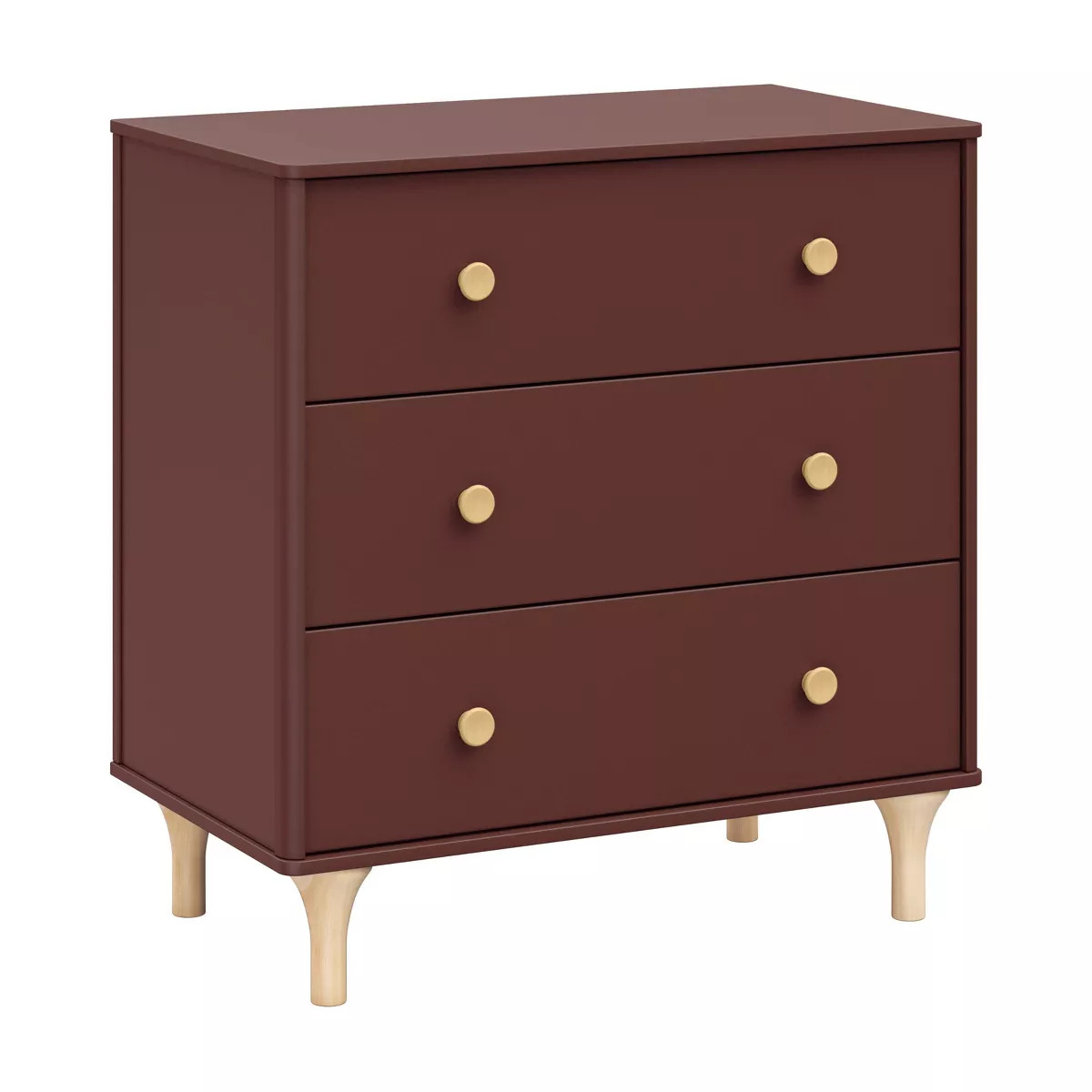 Babyletto Lolly 3-Drawer Changer Dresser with Removable Changing Tray - Crimson/Natural | Target