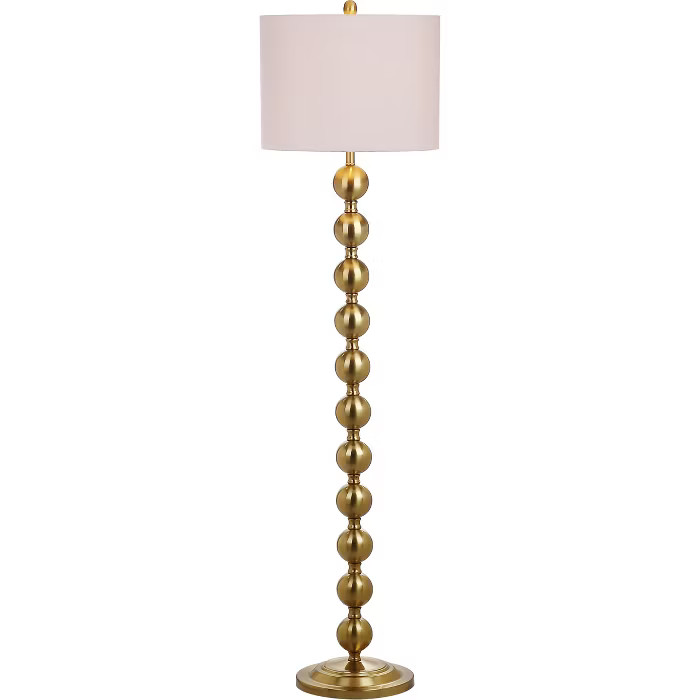 58.5" Reflections Stacked Ball Floor Lamp Brass (Includes CFL Light Bulb) - Safavieh | Target