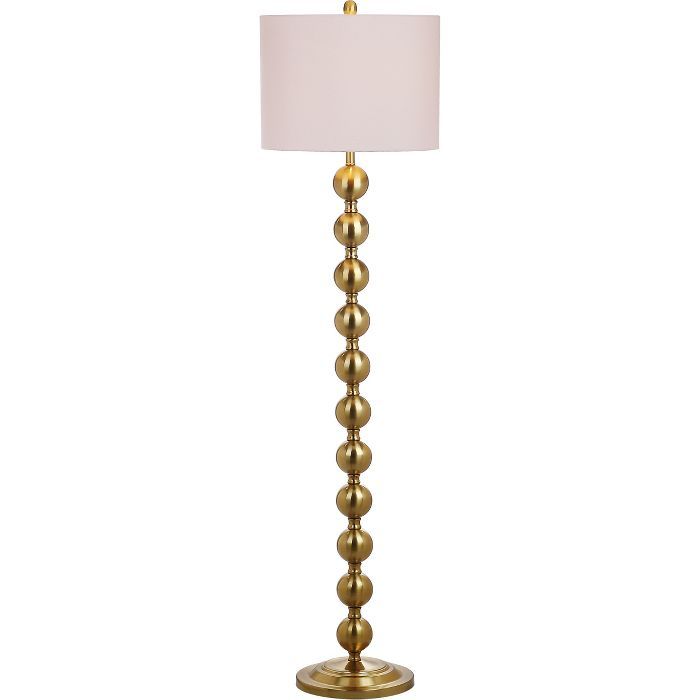 58.5" Reflections Stacked Ball Floor Lamp Brass (Includes CFL Light Bulb) - Safavieh | Target