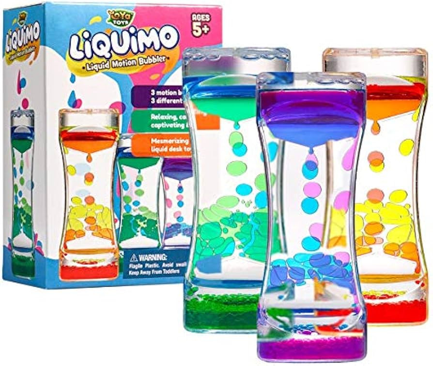 YoYa Toys Liquimo - Calming Liquid Motion Bubbler - 3 Pack - Toys for Kids and Adults - Hourglass... | Amazon (US)