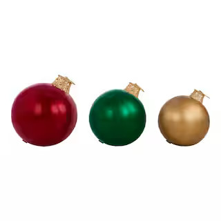 3-Piece Jumbo Ornament Set Holiday Yard Decoration | The Home Depot