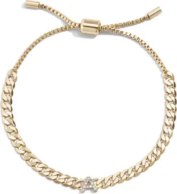 Crystal Pavé Initial Slider Bracelet | Nordstrom