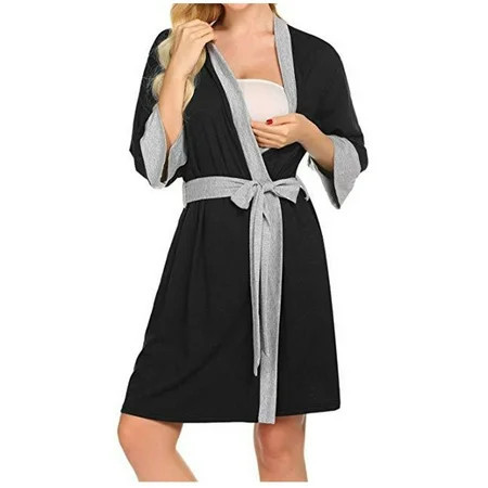SEMPAI Women s Color Matching Maternity and Postpartum Clothing Maternity Robes Postpartum Home Nursing Clothes Clearance | Walmart (US)