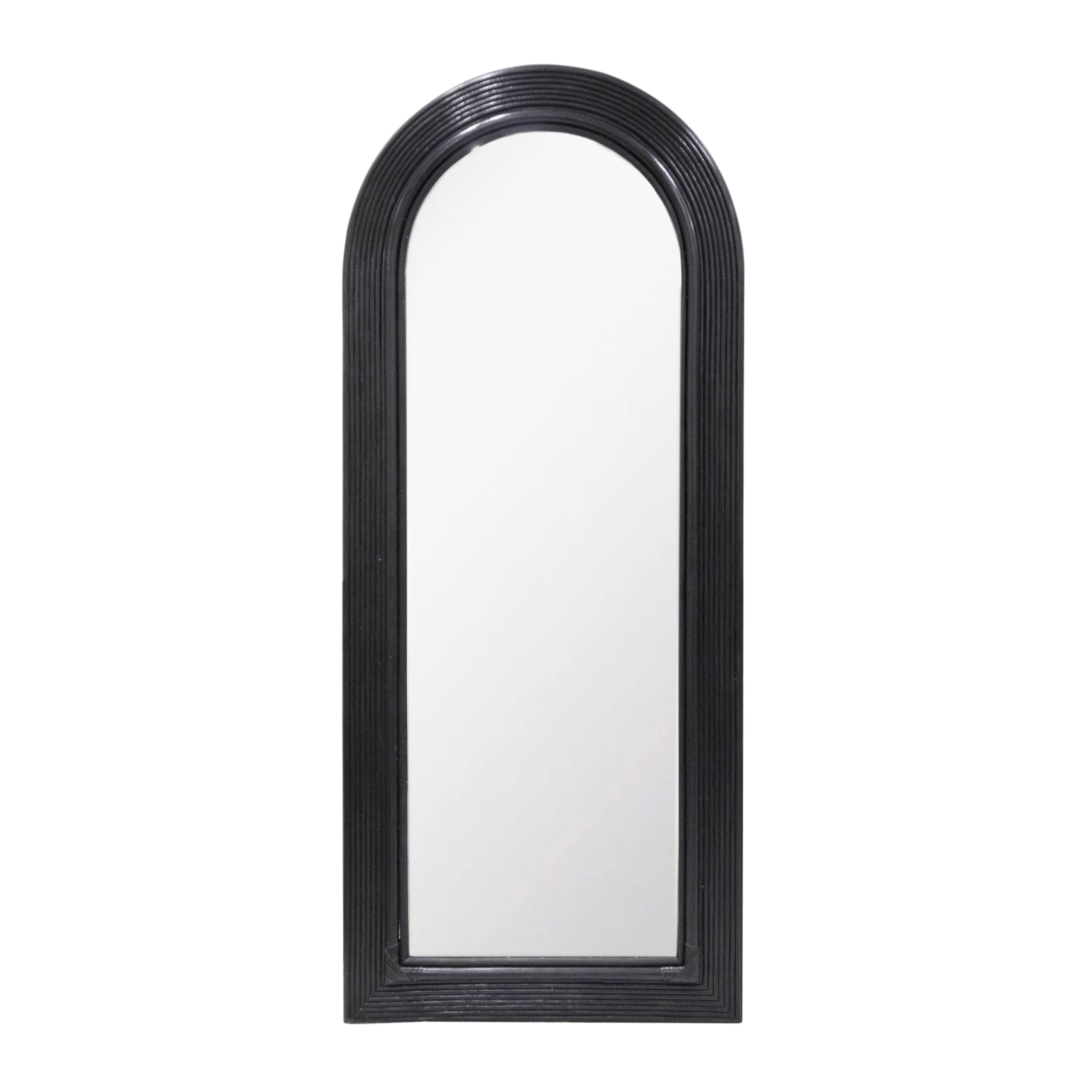 Tov Furniture Tanya Black Rattan 70" Floor Mirror | Amazon (US)