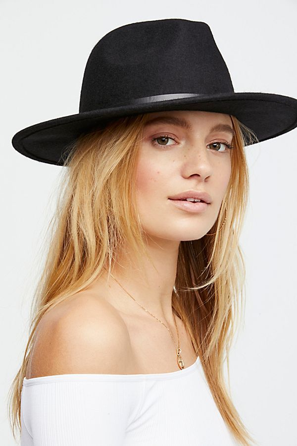 Wythe Leather Band Felt Hat | Free People (Global - UK&FR Excluded)