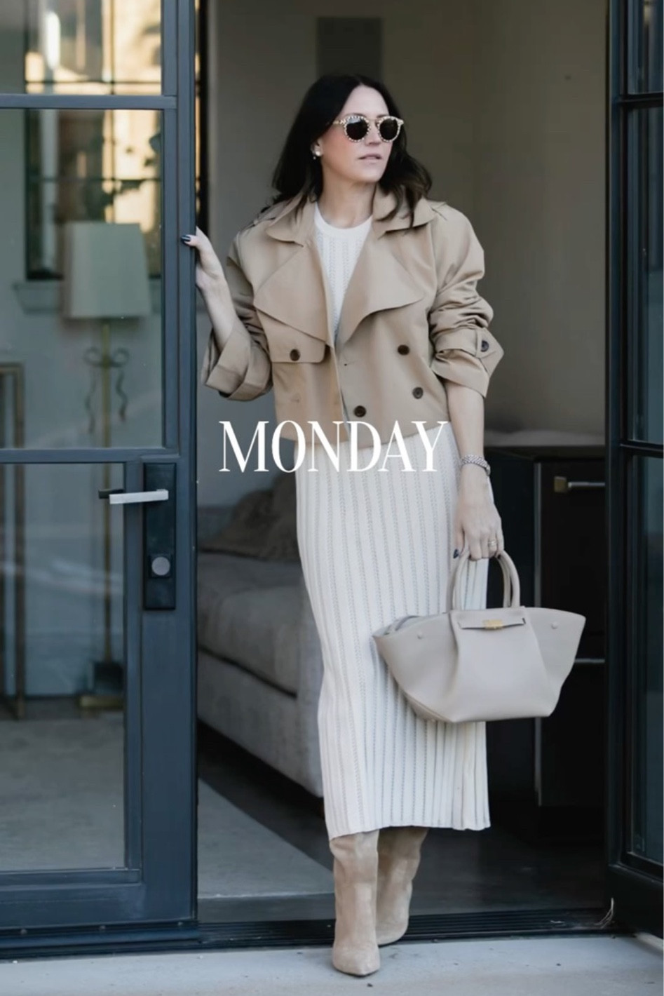 Varley knit dress, cropped trench. Spring outfit, casual dress, Anthropologie style
Spring bag

#LTKover40 #LTKstyletip #LTKitbag