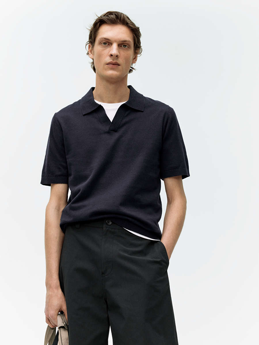 Cotton Linen Polo Shirt | ARKET (EU)