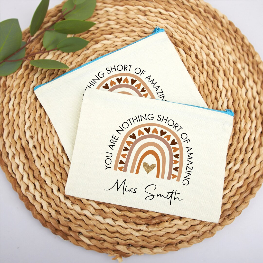 Teacher Makeup Bag Personalized Teacher Appreciation - Etsy | Etsy (US)