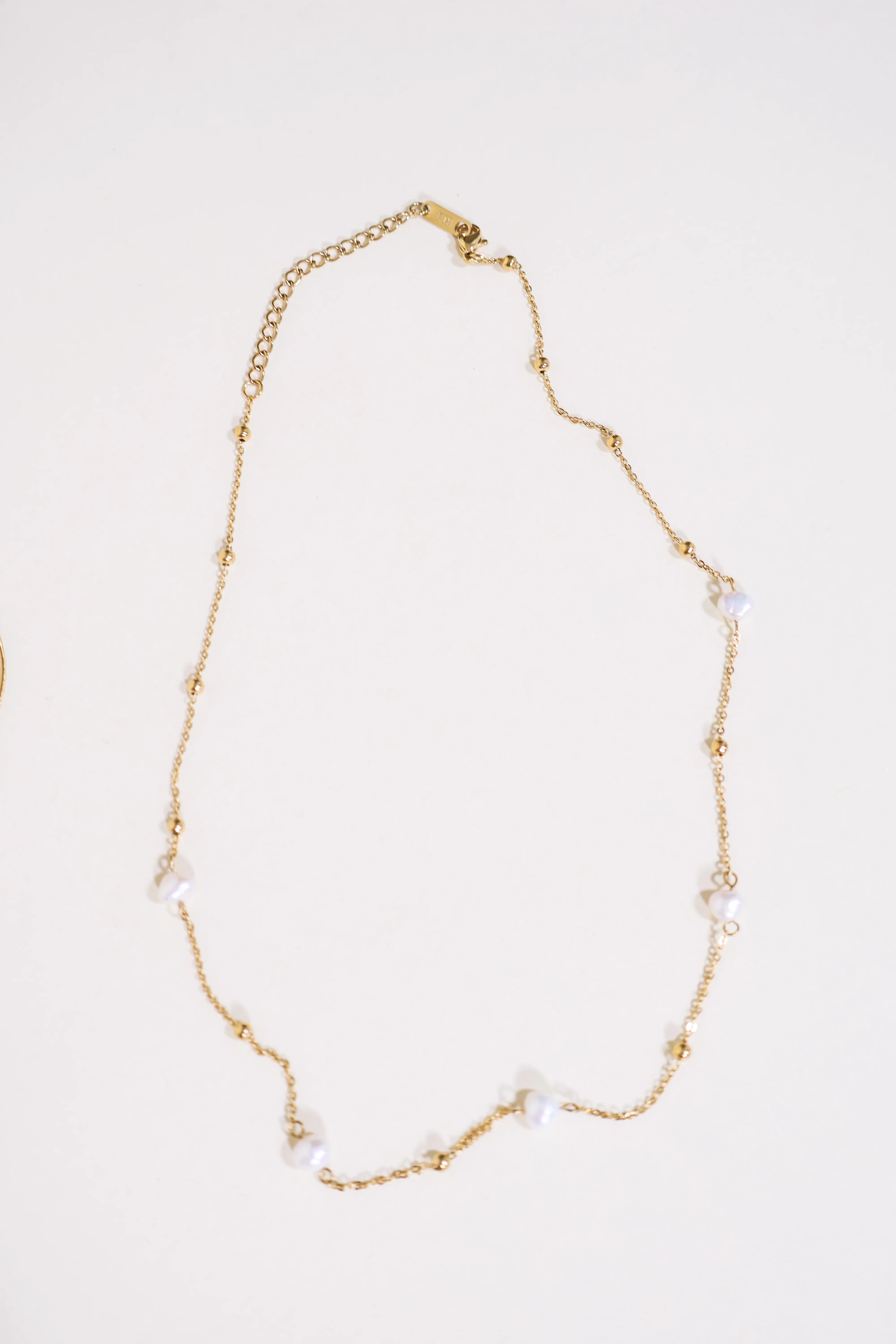 Dainty Pearl Necklace - Gold | Bates Boutique 
