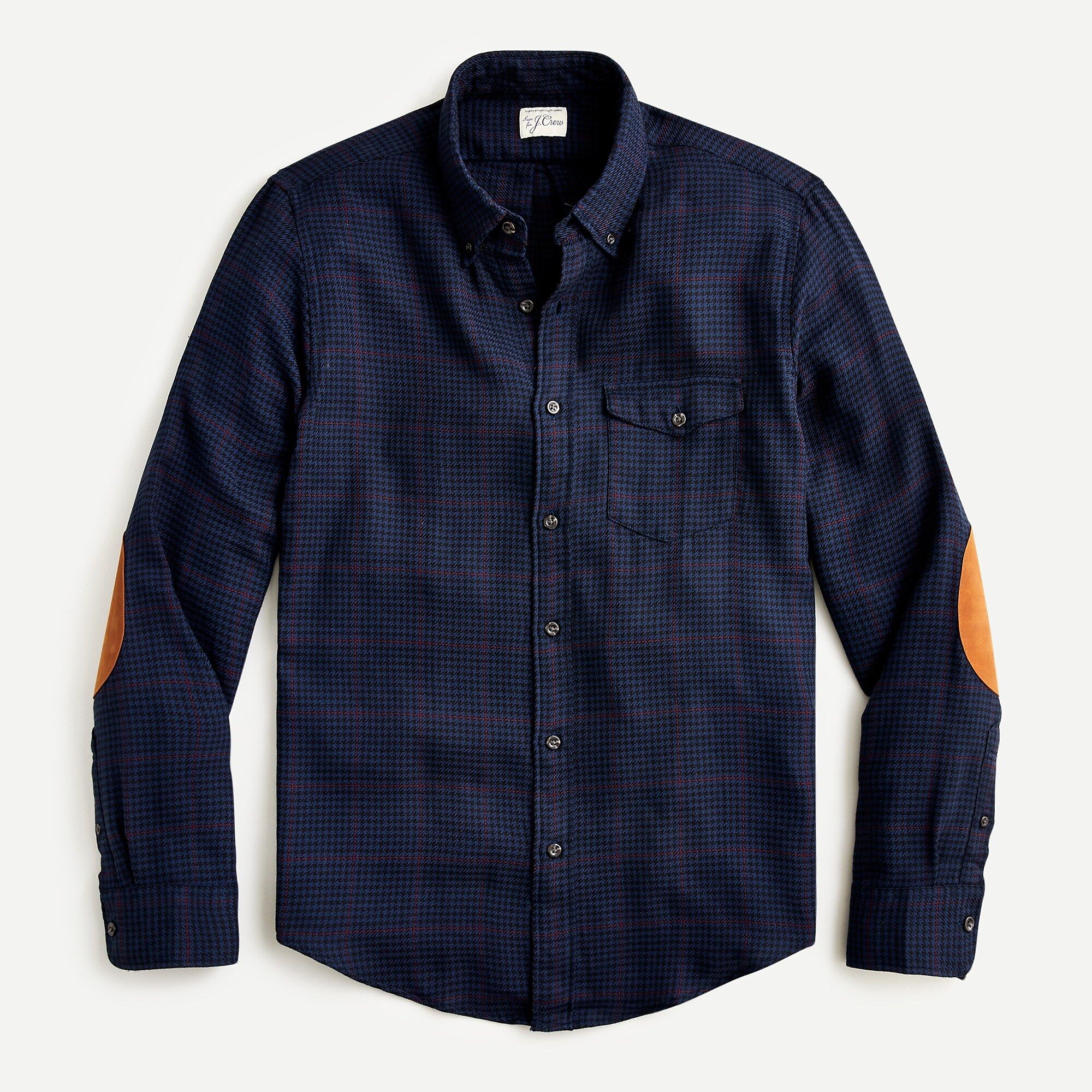 Slim cotton-wool elbow-patch shirt | J.Crew US