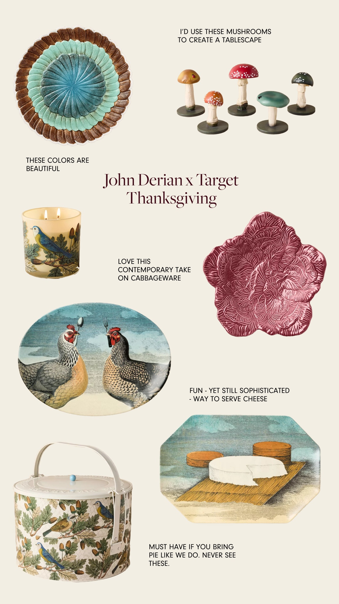 I’m lucky I live in New York and get to pop into John Derian’s store often, but it’s so cool his whimsical style is now widely available via his Target collaboration. I love the color and charm of this Thanksgiving tableware and decor - here are my favorite pieces and how I’d use them. 


John Derian x Target Thanksgiving decor 

#LTKSeasonal #LTKHome