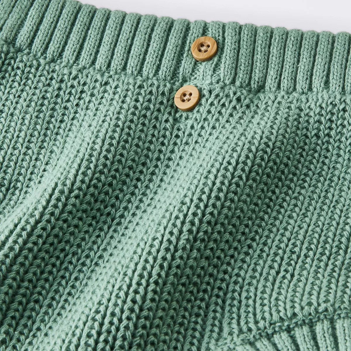 Baby Boys' 2pc Hello World Embroidered Sweater Shorts Set - Cloud Island™ Green 3-6M | Target