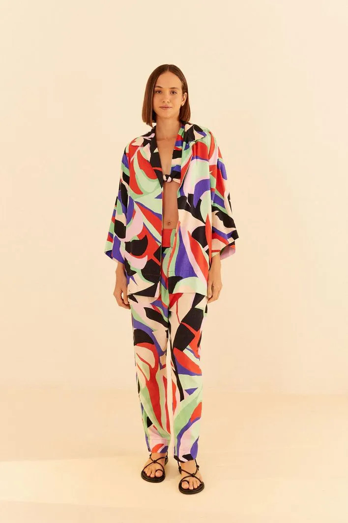 Kimono Estampado Folhagem Fresca | Farm Rio (BR)