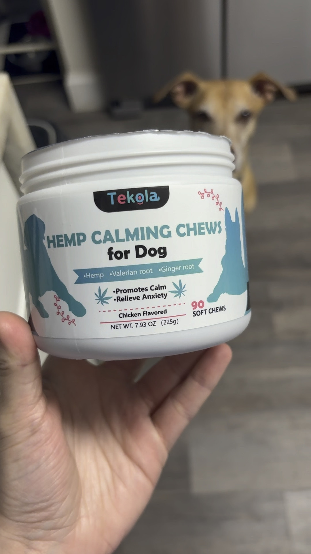 My dog LOVES these calming chews from Amazon. She is very high anxiety and 30 minutes after consuming these she is noticeably more calm and relaxed. She is 42 pounds so I will give her 2 to 4 daily depending on if there are any high stressors that day (thunderstorms, fireworks, vet trips, etc). 

#LTKVideo #LTKFamily #LTKFindsUnder50