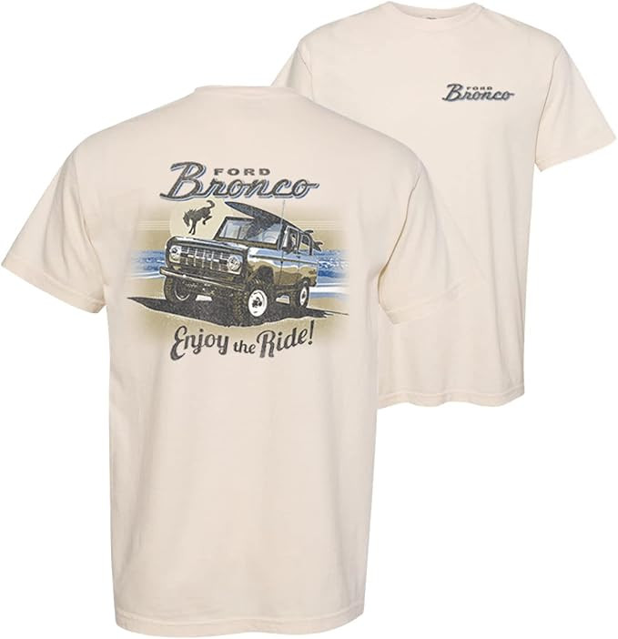 Classic Vintage Ford Bronco Enjoy The Ride Cars and Trucks Front and Back Garment-Dyed Washed Loo... | Amazon (US)