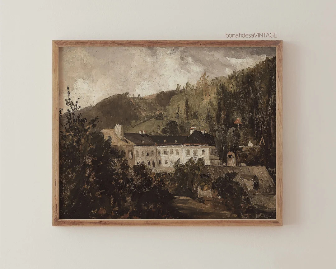 Landscape House Print, Moody Art Print Download, Victorian Era Prints, Gallery Wall Art, Vintage ... | Etsy (US)