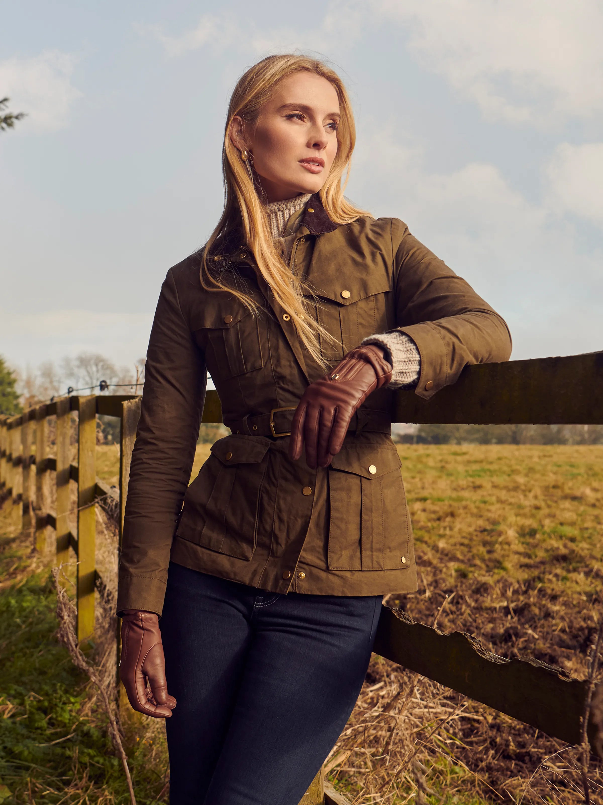 Sadie - Women's Jacket - Khaki Wax Cotton | Fairfax & Favor | Fairfax & Favor (UK)