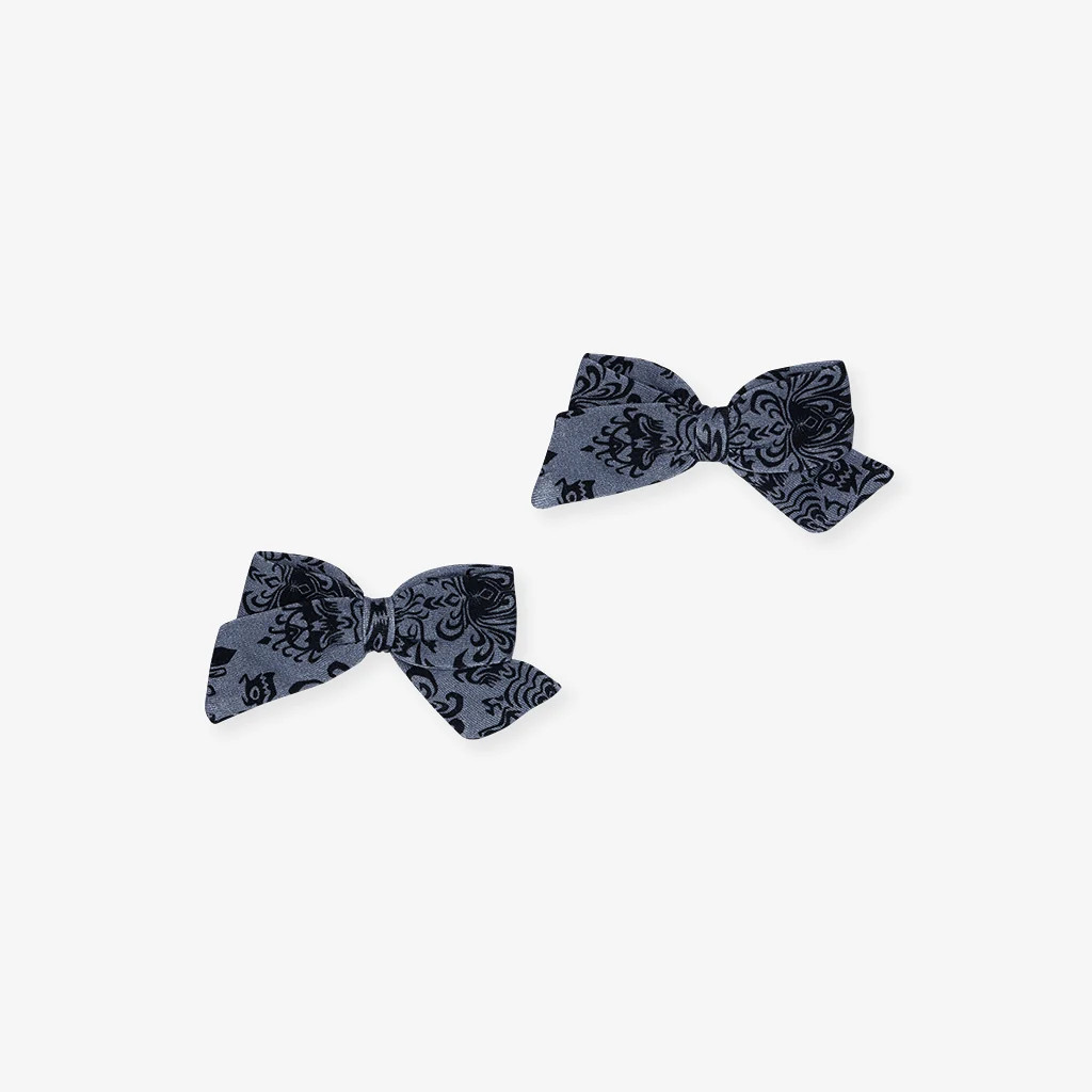Damask Black Baby Girl Bows | Disney The Haunted Mansion Wallpaper | Posh Peanut
