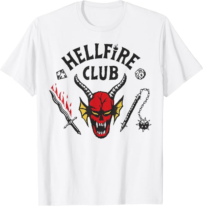 Stranger Things 4 Hellfire Club Logo T-Shirt | Amazon (US)