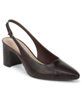 Giani Bernini Women's Jerseyy Slingback Pumps, Macy's Exclusive - Brown Snake | Macy's