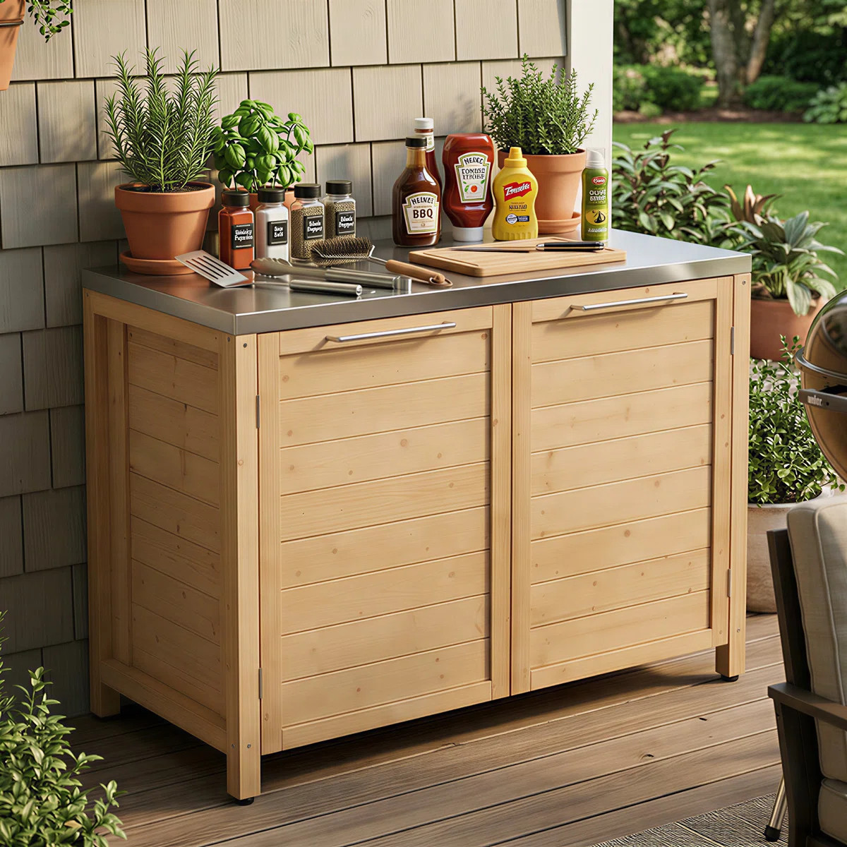 Cedar Outdoor Storage Cabinet With Versatile Design | Wayfair North America