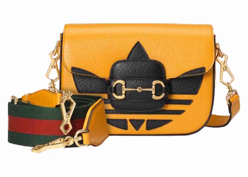 Gucci x adidas Horsebit 1955 Shoulder Bag Yellow/Black | StockX